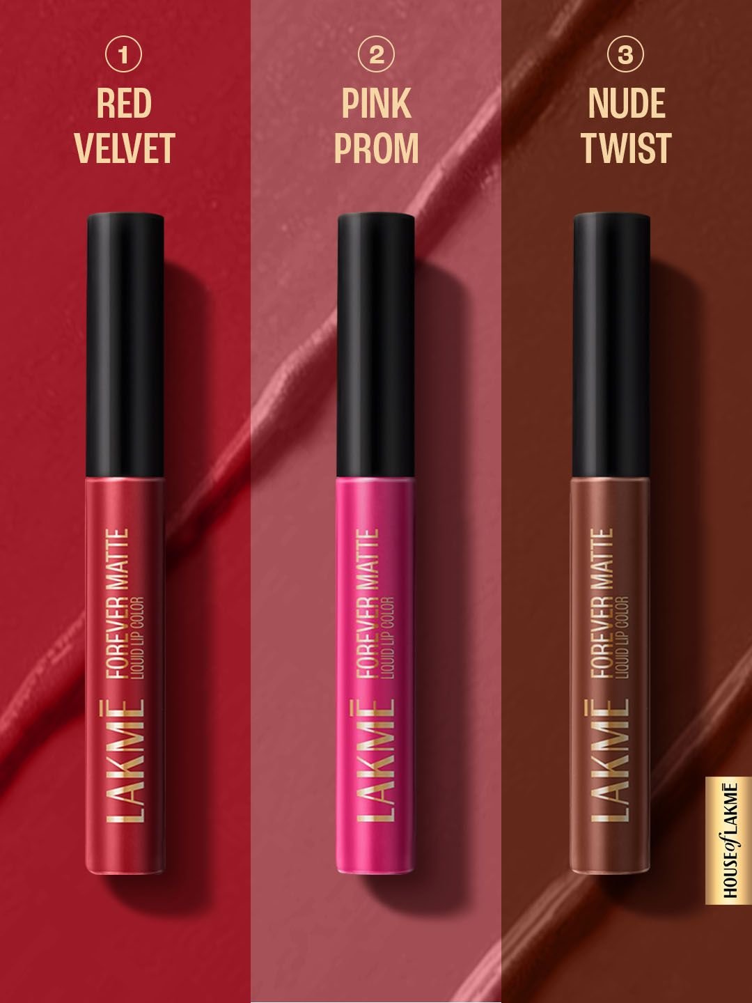 Forever Matte Long Stay Light-Weight Liquid Lipstick Trio 16.8ml - Nude Moods 3