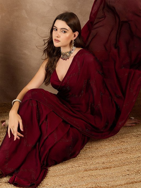 Satin Designer Saree 2
