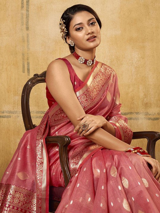 Ethnic Motifs Woven Design Zari Banarasi Saree 2