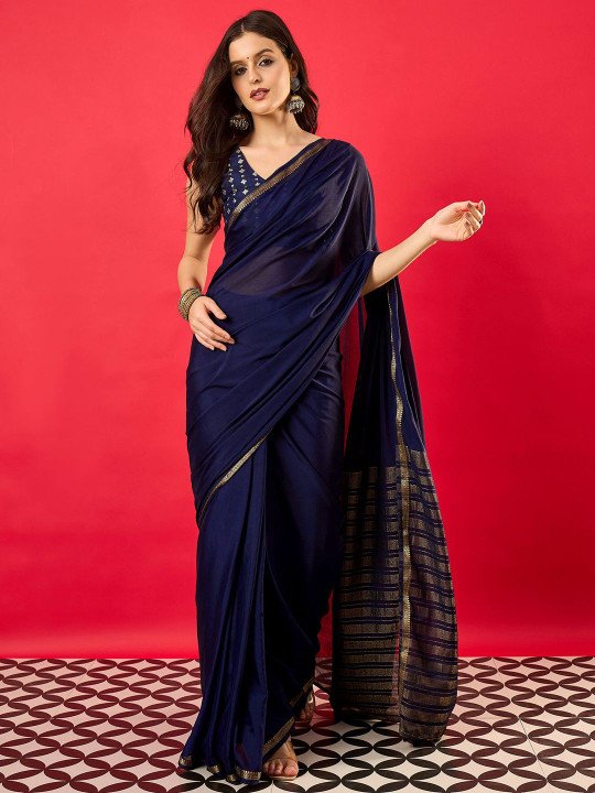 Zari Silk Blend Banarasi Saree